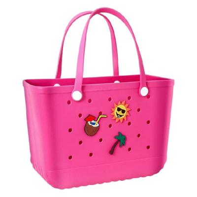 Beach Bag Rubber tote Bag - Waterproof Travel Bag for Women Washable Tote Bag Handbag for Sports Beach Market Pool