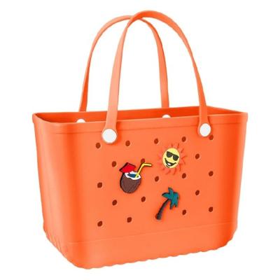 Large Waterproof Rubber Summer Beach Plastic Bags Custom Silicone Beach Bags for Women Eva Beach Bag