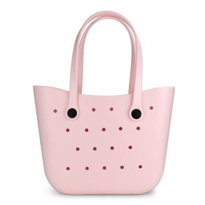 Wholesale Women Beach Waterproof Tote Bags Custom Summer Rubber Large Fashion EVA Silicone Beach Bag
