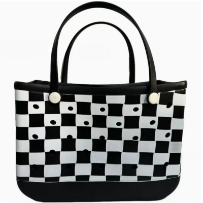 New Fashion Summer Beach Waterproof Eva Silicone Rubber Handbags Beach Bag Waterproof Eva Portable Bag 3 Size in Stock